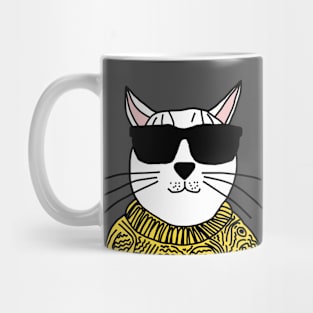 Kitty Cat wears Sunglasses Mug